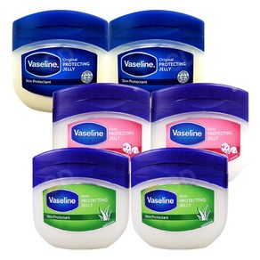 Vaseline 바세린 프로텍팅 젤리 100ml 3종 세트 (오리지널2+알로에2+베이비2), 오리지널2개+알로에2개+베이비2개, 1세트