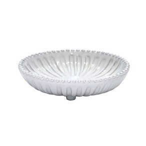 VBC까사 인칸토 풋티드 라운드볼 스트라이프 15.5cm, 화이트, 1개