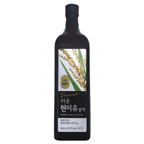 라온현미유 블랙 NON GMO 대용량 국산100% 국내산 미강유, 1개, 700ml