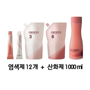 밀본 올디브 패션컬러 염색약 80g 베이직톤 트렌드컬러 브라이트컬러 톤컨트롤러 / 12개씩 판매(섞어서 구매 가능) + 올디브 정품 산화제 1000ml, 1개, 골드7-30