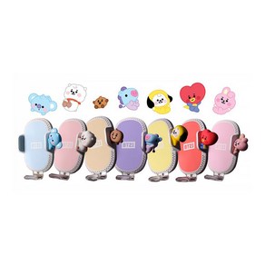 BT21 차량용 무선충전기, TATA