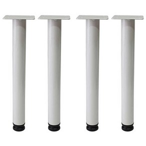 리폼플러스 원형조절다리 300mm 철재 가구다리, 화이트, 4개