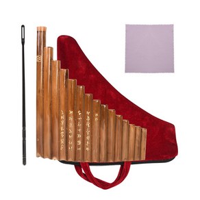 팬플룻팬파이프 15 파이프 G 키 플룻 팬 민속 악기 플루트 대나무 Panpipes 어 번체 목 관악기, 1개