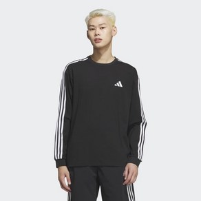 [아디다스] 맨 에센셜+ 3S 긴팔 티 남성긴팔티 남자긴팔티 커플긴팔티 학생긴팔티 얇은긴팔티 루즈핏티셔츠 JW6934