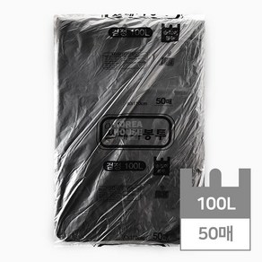 손잡이 쓰레기봉투 100L 흑색 50매 SnB, 10개