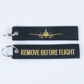 파일럿 pilot 승무원 기장 키링, 2) REMOVE BEFORE FLIGHT, 1개, 혼합색상