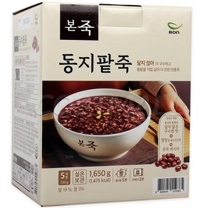 본죽 동지팥죽 330g 통팥 쌀알 전통죽 코스트코, 1개, 1.65kg