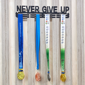 슈아미 메달걸이 수영 마라톤 메달거치대 행거 진열대 스포츠, NEVER GIVE UP