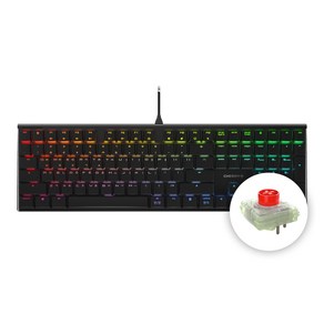 CHERRY 체리 키보드 MX BOARD 10.0LP RGB 유선 기계식 키보드 / 공식 판매점, 블랙, G8A-25000, 적축