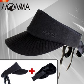 [혼마코리아정품] HONMA 이어 퍼 방한 바이저 블랙, 이어 퍼 바이저(블랙), 1개