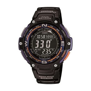 Casio 남성용 트윈 센서 디지털 디스플레이 쿼츠 블랙 시계 (SGW-100-2BCF)