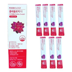 푸드올로지 빨간 다이어트 콜레올로지 티 체지방 보조제 1박스 (재고 00EA), 1개, 56g