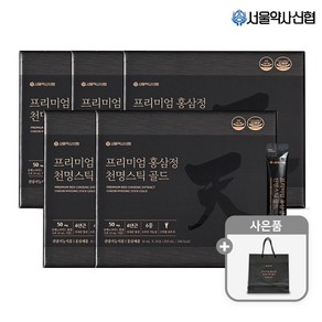 서울약사신협 프리미엄 홍삼정 천명 스틱 골드 30포, 5개, 300ml