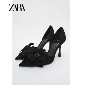 ZARA 자라 플라워 스웨이드 펌프스 하이힐