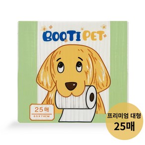 부티펫 강아지 배변패드 꽃무늬 프리미엄 큰패드 70g 60*76 25매입 SAP 7g, 1개, 25개입