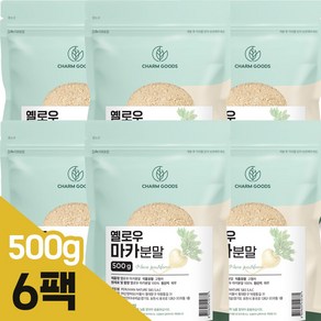 페루산 마카분말 가루, 500g, 6개