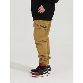 엔쓰리 NNN - 3L Basic Cago Jogger - PANTS - 진베이지 (오로라 나염) 남녀공용 스노우보드복 팬츠