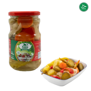 Safo Halal Tukish Mixed Pickled Vegetables 사포 할랄 터키식 혼합 피클 채소, 1개, 680g