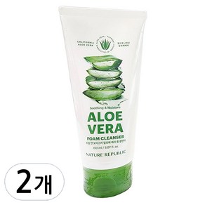 네이처리퍼블릭 수딩 앤 모이스처 알로에 베라 폼클렌저, 150ml, 2개