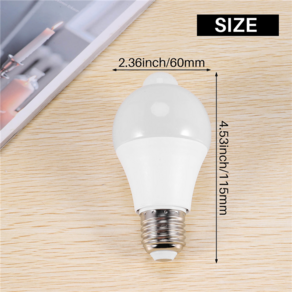 12W 모션 센서 전구 실외/실내 운동 활성화 보안 LED 전구 1000LM E26/B22 3500K 따뜻한 흰색