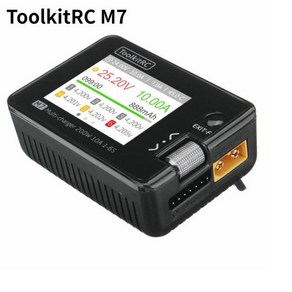 ToolkitRC-M7 200W 10A DC 밸런스 충전기 방전기 1-6S Lipo 배터리용 전압 서보 검사기 포함 ESC 테스터 수, 2개