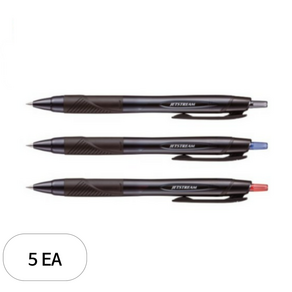 제트스트림 단색 유성볼펜 0.5mm Y.D SXN-150-05, 블랙, 5개