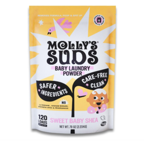 Molly's Suds 몰리즈 서드 친환경 아기용 세탁 세제 파우더 스윗 베이비 시어향, 2.23kg, 1개