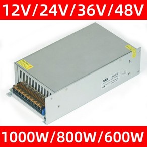 파워 서플라이 스위칭 전원 공급 장치 1000w 800w 600w ac 220v to dc 48v 36v 24v 12v 소스 변압기 smps, 170v-250v, 1개