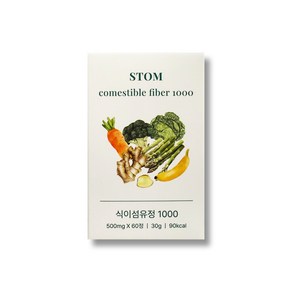[공식몰] 닥터민스 STOM 스톰 식이섬유정1000, 1개, 60정
