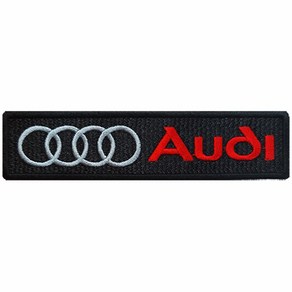 와펜 D747 - Audi 아우디 사각 로고 블랙 마크 패치 와펜