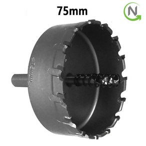 블랙불 초경 홀쏘 기리 75mm 홀커터 홀컷터 스텐 씽크 방화문 구멍 관통, 1개