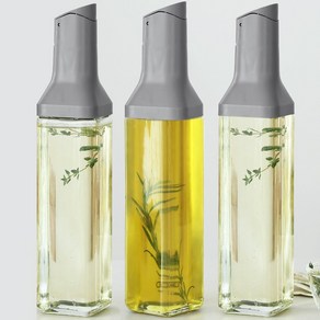 2+1 네오플램 식약처인증 자동개폐 유리 오일병 기름병세트 3P 500ml 그레이, 3개