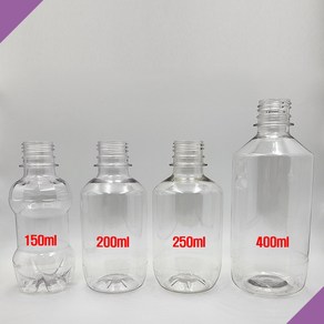 [보틀스] 150 200 250 400ml 미리 28파이 미니 투명 페트병 플라스틱병 공병 PET병 소분병 작은병 소용량 국산 공장직영, 빨강 캡, 100개