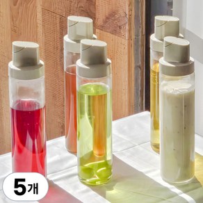 자동개폐 유리 오일병 양념병 간장병, 5개, 500ml