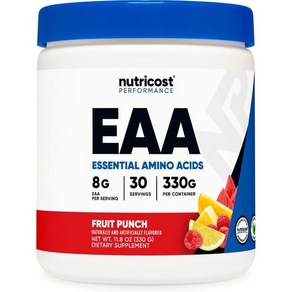 뉴트리코스트 Nuticost EAA Powde 30 Sevings Fuit Punch - Essential Amino Acids - Non-GMO Gluten Fee Ve, 330g, 1개