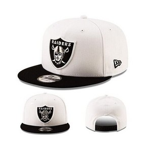 New Era Las Vegas Raiders 950 Snapback Hat Official NFL White Black 2 Tone Cap 843000