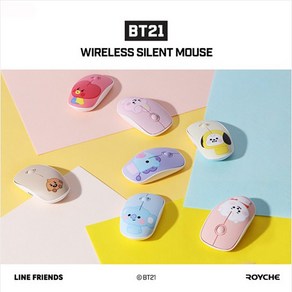 BT21 마우스 베이비 무소음 저소음 무선, 타타, BT21 베이비 저소음 무선 마우스