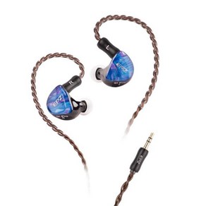 EPZ Q1 Po Yunshuilan 이어폰 유선 HIFI Bass 이어 버드 IEM 이어폰 형 게임용 헤드폰 MIC Type C 078 2 핀 분리형 케이블, 1) blueno mic, 없음