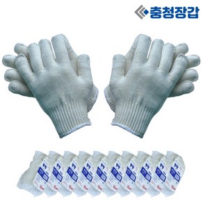 충청장갑 면장갑 60g 두꺼운 목장갑 작업 안전장갑, 100개, 충청 60g 면장갑