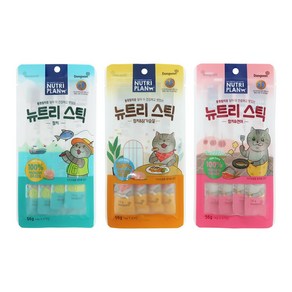 뉴트리플랜 동원 고양이 뉴트리스틱 20p 파우치, 3종혼합, 56g, 6개