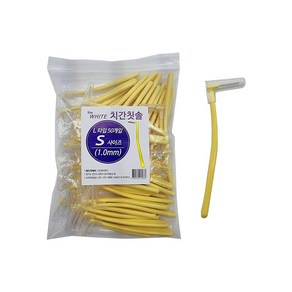 더 화이트 치간칫솔 L형 50p, 더 화이트 치간칫솔 L형 S(1.0mm) 50p, 1개, 50개입