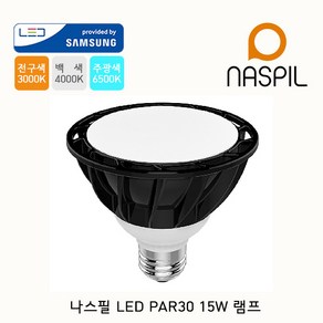 나스필 LED PAR30 15W 램프, 주광색, 1개