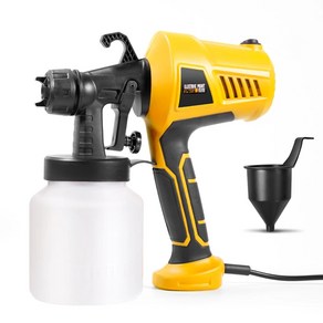 에어리스도장기 페인트 스프레이 건 500W 전기 800ML 높은 분무 홈 데코레이션 도구 1.Yellow EU, 1개