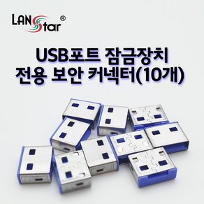 랜스타 LS-USBLOCK-B USB포트 잠금장치 전용 보안 커넥터, 1개