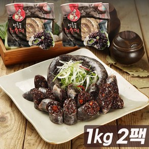 장충동 돼지 고기순대 즉석식 간편 조리 순대 간식 안주 야식 1kg