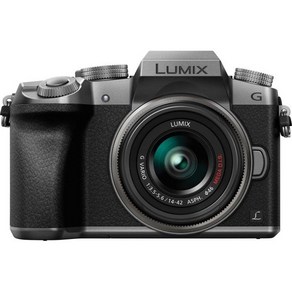 Panasonic 파나소닉 LUMIX G7 4K 디지털 카메라 GVARIO 14-42mm 메가 O.I.S. 렌즈 1600만 화소 미러리세스 3인치 LCD DMC-G7K(블랙), 14-42mm_Silve, 1) 14-42mm - 실버