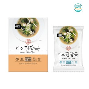 이델리 즉석국 미소된장국 10gx5개입, 50g, 2개