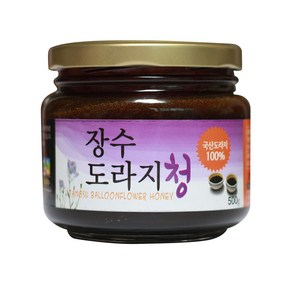 [장수] 국내산 100% 직접 재배한 도라지로 만든 도라지청 500g, 1개