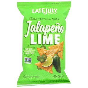 LATE JULY Snacks Clásico Jalapeño Lime Totilla Chips 5.5 oz. Bag, 155g, 1개