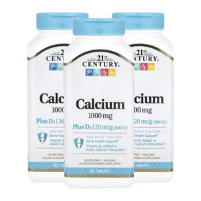 21세기센추리 칼슘 비타민디 D3 1000mg 90정 3개 Calcium